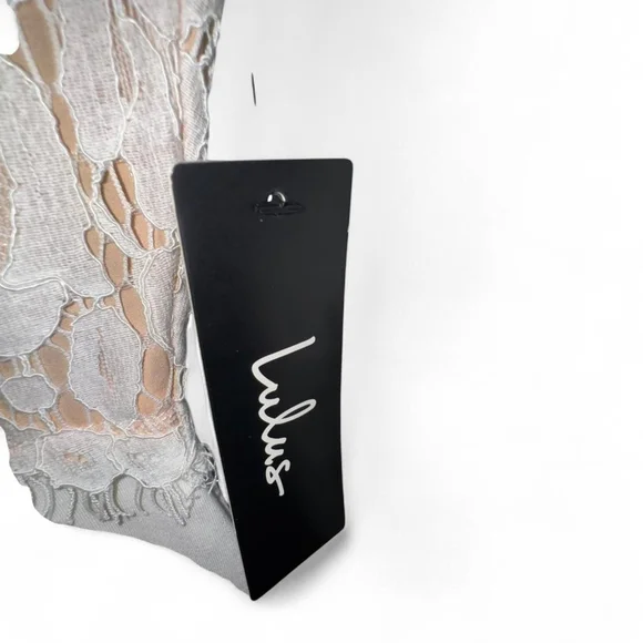 NWT Lulus White Lace Long Sleeve Bodycon Mini Dress XS - Picture 5 of 5